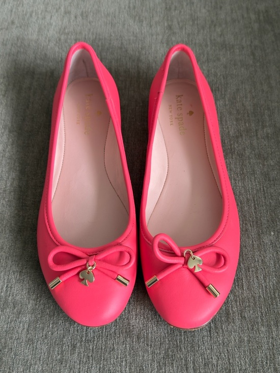 kate spade Shoes - Kate Spade Willa Ballet Flats Coral Pink Leather Bow Detail | 5.5